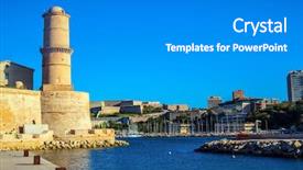  Presentation with blue water - Theme with fort st john in marseille background and a gray colored foreground