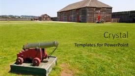  Presentation with fort - PPT theme enhanced with fort-vancouver-interior-building background and a  colored foreground