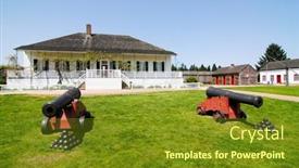  Presentation with vancouver - Cool new presentation theme with fort-vancouver-interior-building backdrop and a  colored foreground