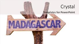  Presentation with wooden - PPT layouts having fort visit - madagascar wooden sign isolated background and a  colored foreground