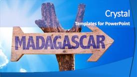  Presentation with wooden cross against the sky - Slide set featuring fort visit - madagascar wooden sign with sky background and a teal colored foreground