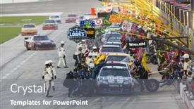  Presentation with nascar - Beautiful PPT theme featuring fort-worth-tx-nov-04 backdrop and a gray colored foreground