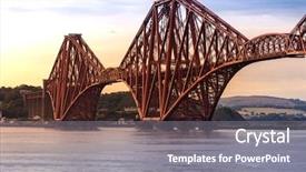  Presentation with bridge engineering - Slides featuring forth bridge unesco world heritage background and a gray colored foreground
