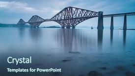  Presentation with bridges - Presentation theme enhanced with forth bridges in edinburgh scotland background and a ocean colored foreground