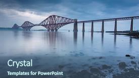  Presentation with scotland - Beautiful slide deck featuring forth bridges in edinburgh scotland backdrop and a ocean colored foreground