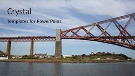  Presentation with rail bridge - Slides with forth rail bridge edinburgh background and a light blue colored foreground