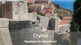  Presentation with dubrovnik - Audience pleasing PPT theme consisting of yugoslavia - fortified wall of dubrovnik old backdrop and a gray colored foreground