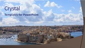  Presentation with malta - Presentation theme having fortify - malta valletta senglea a fortified background and a sky blue colored foreground