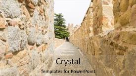  Presentation with city - Theme enhanced with fortify - walls of the city background and a coral colored foreground