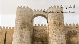  Presentation with walled city lahore - Amazing PPT layouts having fortify - walls of the city backdrop and a mint green colored foreground