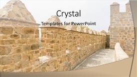  Presentation with city - PPT layouts with fortify - walls of the city background and a white colored foreground