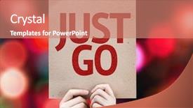  Presentation with incentive - Amazing slides having travel incentive - just go written on colorful backdrop and a coral colored foreground