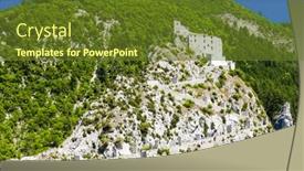  Presentation with france - Slide set with fortress-in-entrevaux-provence-france background and a tawny brown colored foreground