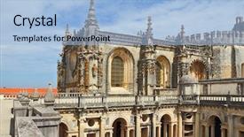  Presentation with knights - PPT theme enhanced with man sitting at the table background and a black colored foreground