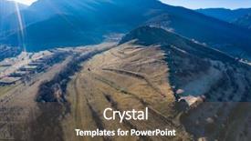  Presentation with drone - Beautiful slide deck featuring fortress thoroczkay in transylvania romania backdrop and a tawny brown colored foreground