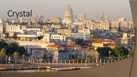 Presentation with dawn - Colorful PPT theme enhanced with fortresses and the capitol building backdrop and a mint green colored foreground
