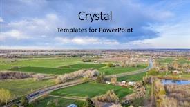  Presentation with farmland - Audience pleasing presentation consisting of forts - farmland with a major irrigation backdrop and a light blue colored foreground