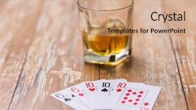  Presentation with gambling - Cool new slide set with fortune and entertainment concept - glass backdrop and a coral colored foreground