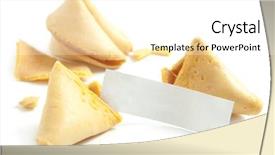  Presentation with fortune cookie - Presentation theme featuring fortune cookie and message background and a white colored foreground