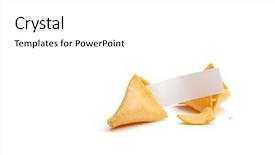  Presentation with fortune cookie - Amazing slide set having fortune cookie blank backdrop and a white colored foreground