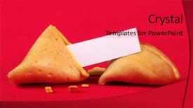  Presentation with fortune cookie - Cool new slide deck with fortune cookie blank backdrop and a red colored foreground