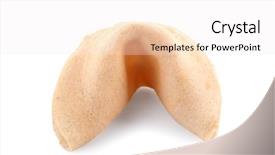  Presentation with fortune cookie - Beautiful slide deck featuring fortune cookie isolated on white backdrop and a white colored foreground