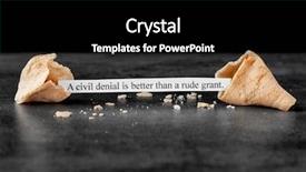  Presentation with fortune cookie - Colorful slides enhanced with fortune cookie on color background backdrop and a black colored foreground