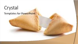  Presentation with fortune cookie - Beautiful PPT theme featuring fortune cookie on white background backdrop and a white colored foreground