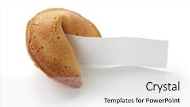  Presentation with fortune cookie - Amazing presentation design having fortune cookie with blank message backdrop and a light gray colored foreground