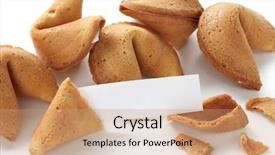  Presentation with fortune cookie - Slide deck with clean water alternative energy h2o background and a ocean colored foreground