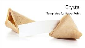  Presentation with fortune cookie - Amazing slides having fortune cookie with blank message backdrop and a white colored foreground