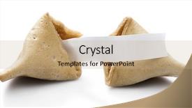  Presentation with fortune cookie - Beautiful theme featuring fortune cookie with blank slip backdrop and a coral colored foreground