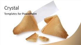  Presentation with fortune cookie - Presentation design featuring fortune cookie background and a white colored foreground