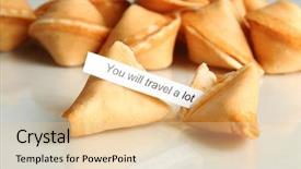  Presentation with fortune cookie game - Slide set featuring vietnam flag combined with china flag background and a white colored foreground