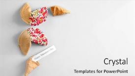  Presentation with fortune cookie - Amazing theme having fortune cookies on white background backdrop and a white colored foreground