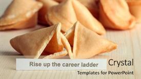  Presentation with fortune teller - Presentation theme consisting of fortune cookies on wooden table background and a lemonade colored foreground