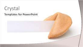  Presentation with cookies - Amazing presentation having fortune-cookies-with-blank-piece backdrop and a white colored foreground