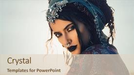  Presentation with fortune teller - Audience pleasing slide deck consisting of fortune teller - beautiful fashion model posing backdrop and a lemonade colored foreground