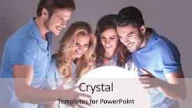  Presentation with leather - PPT layouts with fortune teller - casual young man in leather background and a lemonade colored foreground