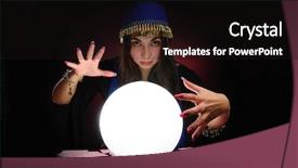  Presentation with fortune teller - Presentation theme consisting of fortune teller - fortuneteller at work background and a wine colored foreground