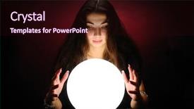  Presentation with fortune teller - Presentation theme having fortune teller - fortuneteller at work background and a wine colored foreground