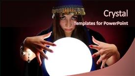  Presentation with fortune teller - Slides featuring fortune teller - fortuneteller at work background and a wine colored foreground