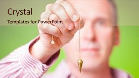  Presentation with fortune teller - Audience pleasing slide deck consisting of fortune teller - hand with pendulum tool backdrop and a lemonade colored foreground