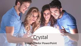  Presentation with fortune teller - Slides having fortune teller - laughing group of friends reading background and a lemonade colored foreground