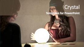  Presentation with fortune teller - Theme having fortune teller - predictions background and a violet colored foreground