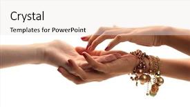  Presentation with fortune teller - Amazing PPT theme having fortune teller - reading the lines hand backdrop and a sky blue colored foreground