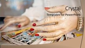  Presentation with tarot - Amazing theme having fortune teller - tarot card prediction backdrop and a soft green colored foreground