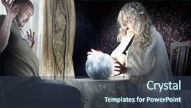  Presentation with fortune teller - Theme consisting of main music genres clouds list background and a light gray colored foreground.