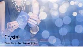  Presentation with forecasting - Theme with fortune teller forecasting the future background and a teal colored foreground
