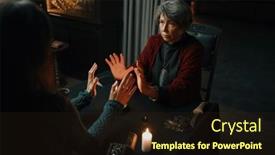  Presentation with ritual - Slide set consisting of fortune-teller-sorceress-and-woman background and a wine colored foreground